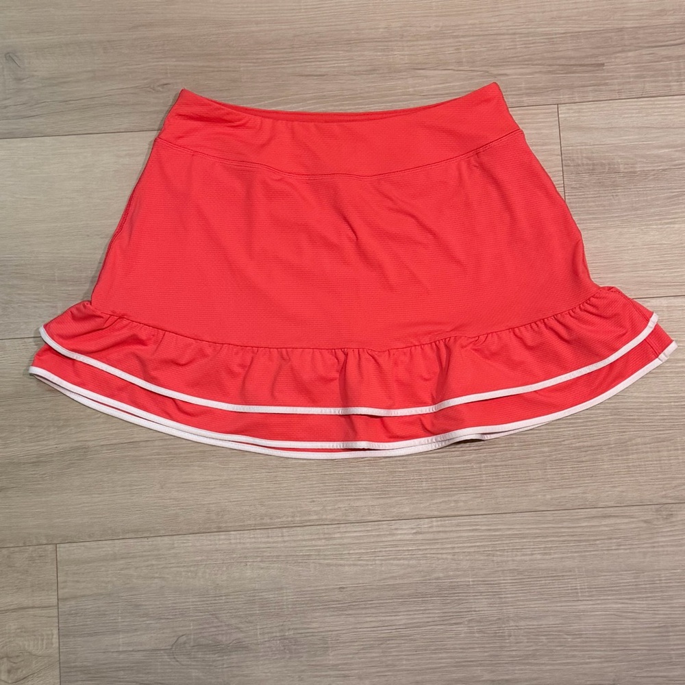 Gottex Kate Ruffled Performance Golf Tennis Pickleball Skort Skirt Large